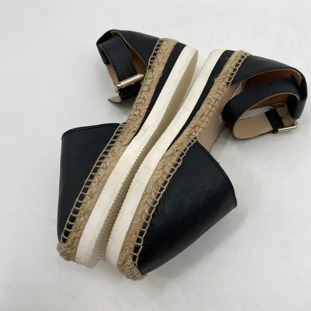 See by Chloé 39 Glyn platform espadrille sandals black